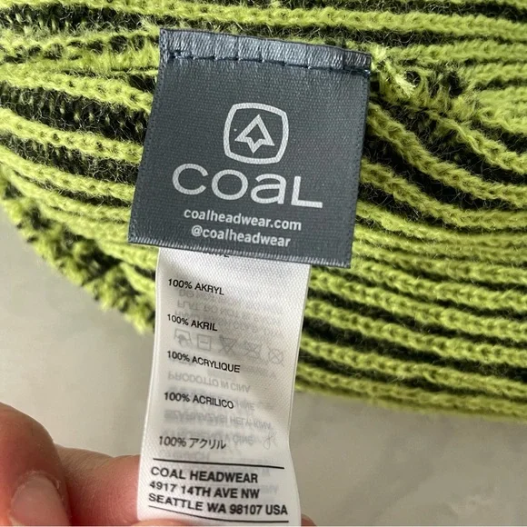 The Benny Ultra Tall Knit Beanie - Coal Headwear Knitted Long Beanie - Picture 5 of 16